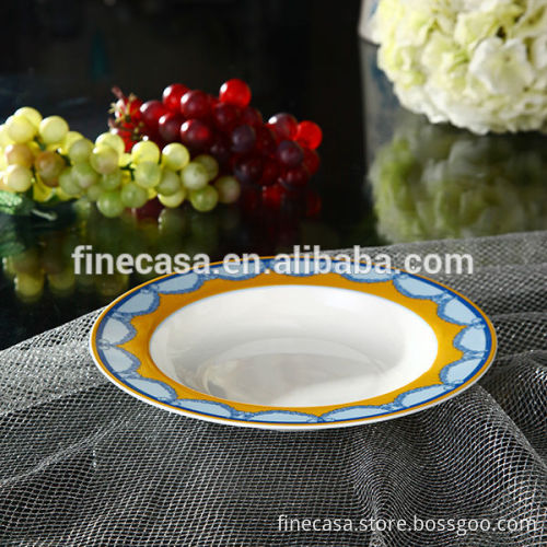 8.5 Inches Elegant Deep Plate with Rim